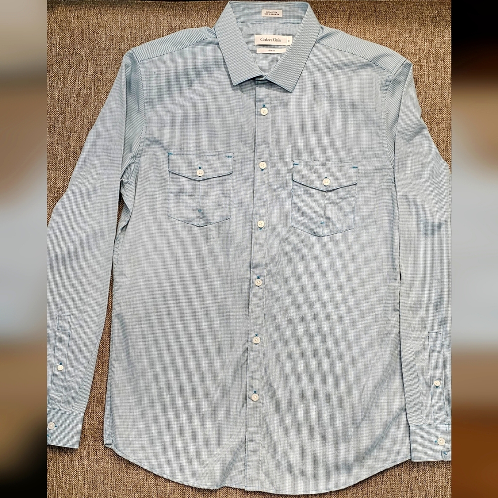 Calvin Klein medium blue dress shirt
